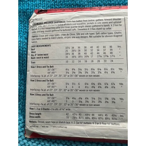 Simplicity 5242 Sewing pattern shirt dress swing skirt 1980s size 10 - Picture 4 of 5